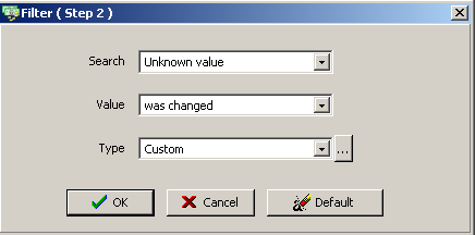 ArtMoney filter dialog
